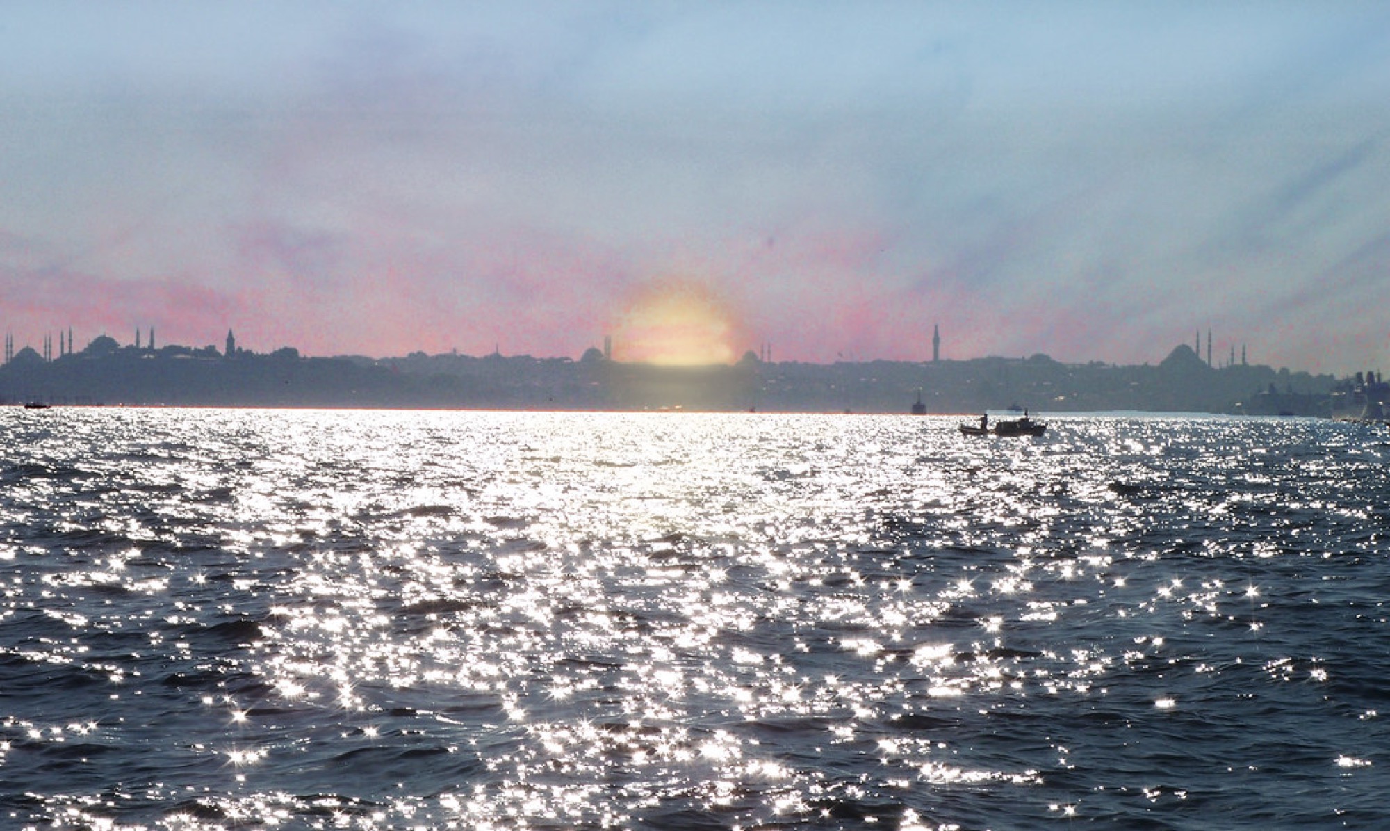 The Bosphorus at sunset