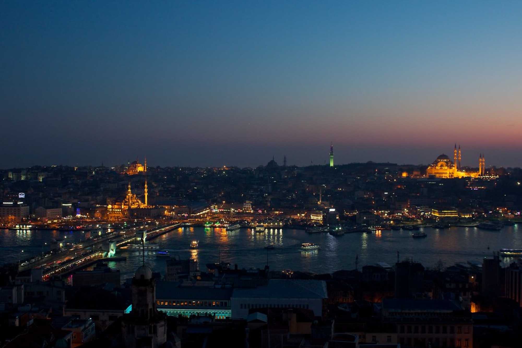 Istanbul and the Golden Horn at night
